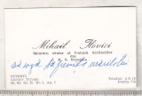 bnk div Carte de vizita cu felicitare olografa - Mihail Ilovici - scriitor