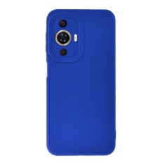 Husa silicon huawei nova 11, soft matt, protectie camera foto, albastru