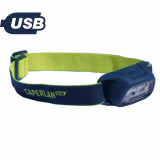 Lanternă FRONTALĂ pescuit ONNIGHT 100 UV USB, Caperlan