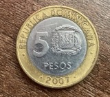 C50 - Moneda foarte veche - Republica Dominicana - 5 pesos - 2007