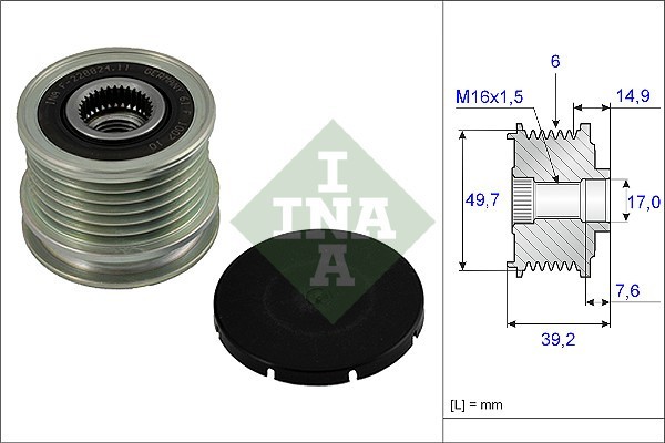INA 535 0015 10 Sistem roata libera, generator