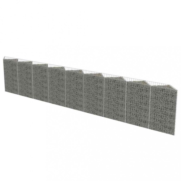 Perete gabion, 630 x 30 x 100 cm, otel galvanizat