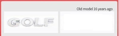 emblema scris GOLF 2000-2009 foto