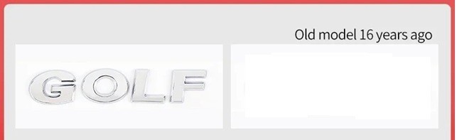 emblema scris GOLF 2000-2009