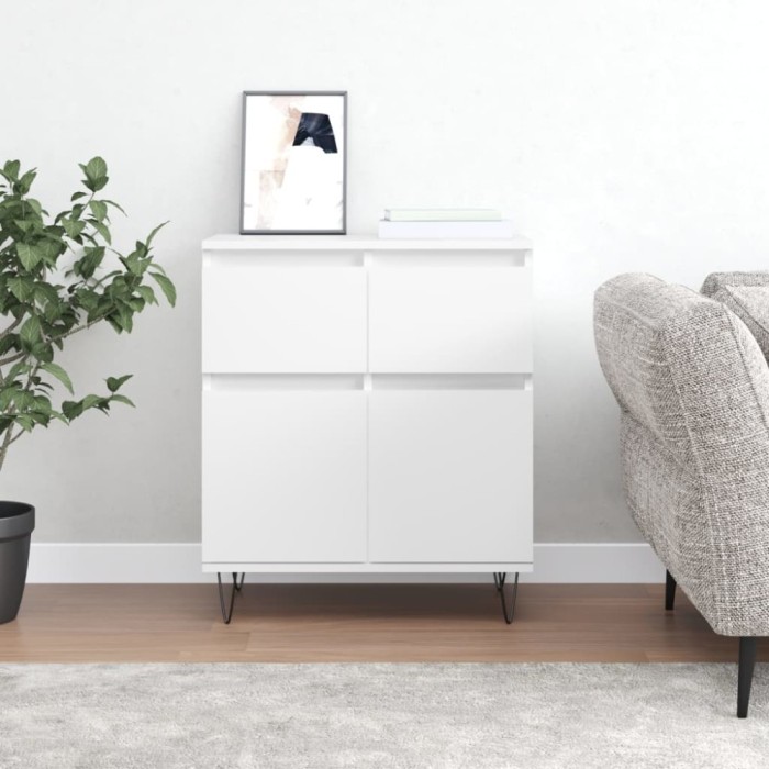 vidaXL Servantă, alb, 60x35x70 cm, lemn prelucrat