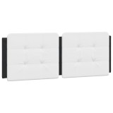 Cumpara ieftin Perna pentru tablie pat, Zadar, alb si negru, 120cm, piele artificiala