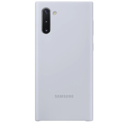 Husa Cover Silicone Samsung pentru Samsung Galaxy Note 10 Argintiu foto