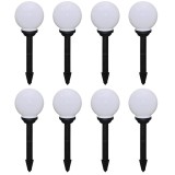 Lampi de exterior pentru alee LED 8 buc. 15 cm, cu tarus de sol