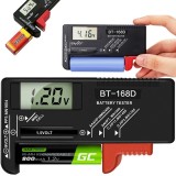 Cumpara ieftin Tester digital pentru tensiunea bateriilor, afisaj LCD, compatibil 1.5V-9V, universal pentru baterii uzuale, negru