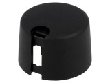 Buton rotativ plastic negru &Oslash;6mm &Oslash;24x16mm