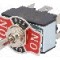 Intrerupator basculant, 3 pozitii, mod comutare ON-OFF-ON, DP3T, SCI - R13-28E-01-HPH