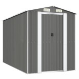 Cumpara ieftin Sopron de gradina, gri deschis, 192x357x223 cm, otel galvanizat