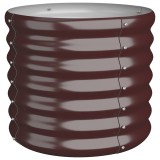 Cumpara ieftin Jardiniera gradina maro 40x40x36 cm otel galvanizat
