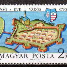 UNGARIA 1971, Aniversari, 700 de ani Gyor, serie neuzata, MNH