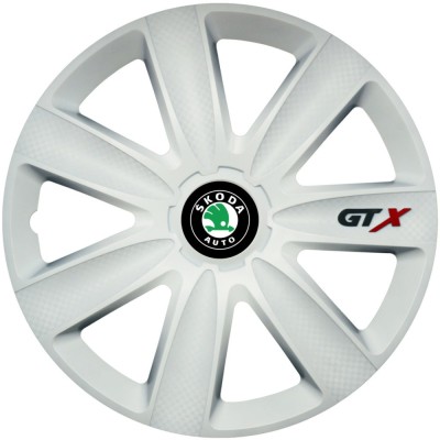 Set 4 Capace Roti GTX Alb R16, Compatibil Cu Skoda foto