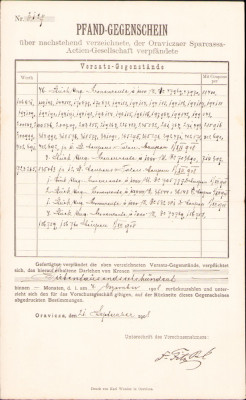 HST A1312 Certificat de depozit 1908 Casa de Economii din Oravița foto