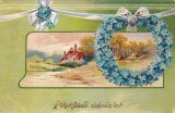 Cumpara ieftin Carte postala de Rusalii cu mesajul Punkosdi udvozlet (circulata 1907)