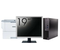 Pachet Calculator Second Hand DELL OptiPlex 3070 SFF, Intel Core i3-9100 3.60 - 4.20GHz, 8GB DDR4, 256GB SSD + Monitor 19&amp;quot; + Imprimanta Brother H