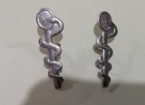S 29 - semne de arma - metalice - medicina militara - argintii
