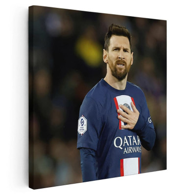 Tablou Lionel Messi fotbalist Tablou canvas pe panza CU RAMA 30x30 cm foto