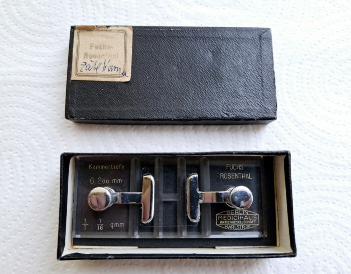 Echipament istoric de laborator Fuchs-Rosenthal, din cristal optic, prima jumatate a sec. XX
