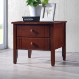 Cumpara ieftin Noptiera Juliene cu sertare din lemn culoare nuc 50x44x46 cm