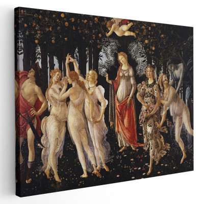 Tablou pictura Primavara de Botticelli 2153 Tablou canvas pe panza CU RAMA 40x60 cm foto