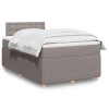 VidaXL Pat box spring cu saltea, gri taupe, 120x200 cm, textil 3289741