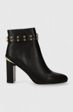 Just Cavalli cizme de piele femei, culoarea negru, cu toc drept, 75RA3S60 ZP274 899