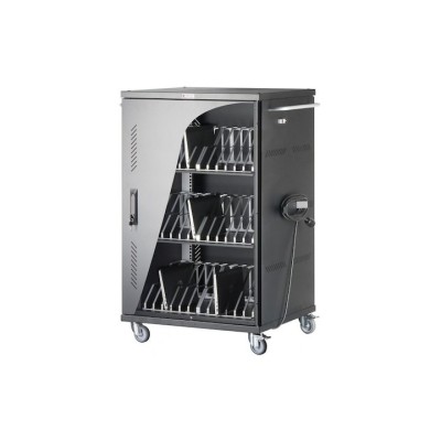 Statie de incarcare mobilaTechlyPro, Incarcare 36 dispozitive mobile, Spate perforat, Negru foto