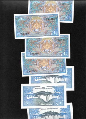 Bhutan 1 ngultrum 1986 unc pret pe bucata foto
