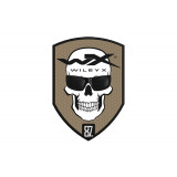 PATCH WX SKULL - 55 X 80 MM - TAN