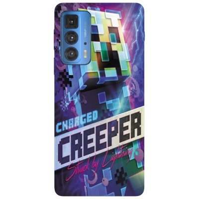 Husa compatibila cu Motorola G20 model Charged Creeper Minecraft, Silicon, TPU, Viceversa foto