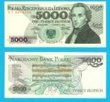 Polonia (pick 150) 5000 Zloti 1982 UNC; Fr&eacute;d&eacute;ric Fran&ccedil;ois Chopin