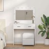 VidaXL Masa de toaletă cu lumini LED, alb, 78.5 x 41 x 135 cm