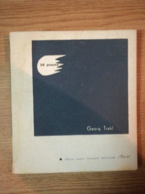 59 DE POEME de GEORG TRAKL , 1967 foto