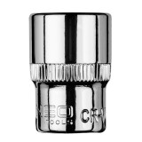 Tubulara hexagonala 3/8, 14 mm din otel CrV pentru chei cu clichet