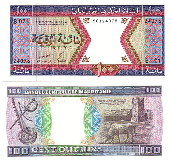 Mauritania 100 Ougulya 2002 P-4k UNC