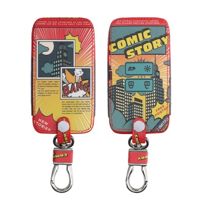 Husa Cheie Auto pentru Renault 4 Butoane - Smart Key, Kwmobile, Multicolor, Piele ecologica, 44637.69 foto