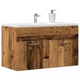 vidaXL Dulap chiuvetă baie, lemn vechi 90x38,5x46 cm lemn prelucrat