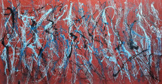 Pictura abstracta contemporana 200 cm X 100 cm - nr. 4 foto