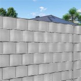 Panou de gard pentru intimitate in gradina, PVC, 50 x 0.19 m, gri