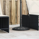 Cumpara ieftin Suport Umbrela Stalpi 38/48mm, 9kg, Semi-Rotund, Baza Beton, Model Floral, Negru, Stabil