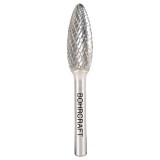 BOHRCRAFT 5035 - Freza cu carburi metalice 12x32x77 mm tija 6 mm forma H (ovala cu cap rotunjit) tais dublu