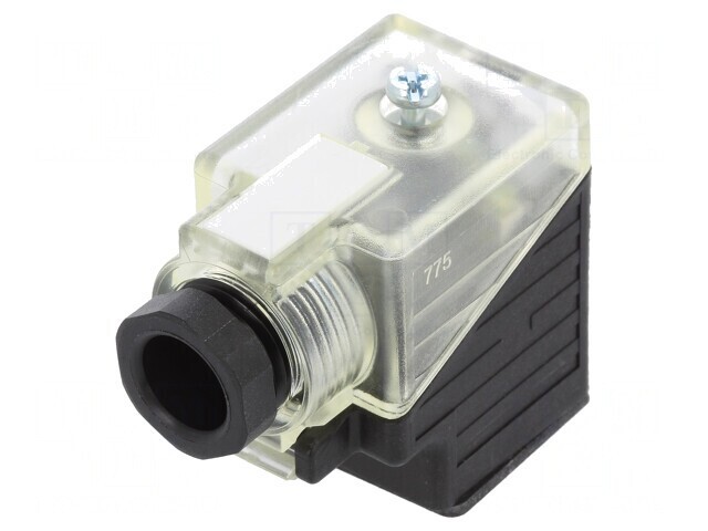 Conector cu valvă mufă 18mm 4 pini 90&deg;