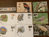 Macau - pasari - serie 4 timbre MNH, 4 FDC, 4 maxime, fauna wwf