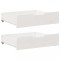 Gossi sertare de pat, 2 buc., 75x55x16 cm, alb, lemn masiv de pin