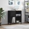 vidaXL Dulap pentru discuri negru 84,5x38x89 cm lemn compozit 831781