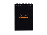 Blocnotes A6, spirala, 80 file, Rhodia Classic, black