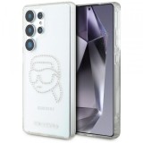 Husa pentru Samsung Galaxy S25 Ultra S938, Karl Lagerfeld, IML Rhinestones Karl&#039;s Head, Transparenta